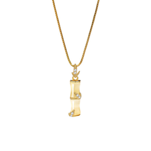 MANHE S925 Silver Bamboo Necklace Women's 2025 New Pendant Jewelry Wife's Birthday Gift for Girls and Girlfriends