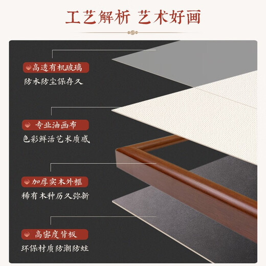 Good wood, new Chinese style bamboo sign for safety, entrance hall decoration painting, corridor aisle, ink Chinese painting, bamboo hanging painting, hand-painted A-bamboo sign for safety-elegant mahogany frame 80*160CM-high-definition giclee SA1