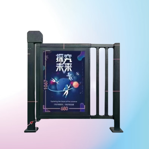人行通道广告门全自动侧小门小区人脸识别刷卡门禁系统电动栅栏门 广告小门