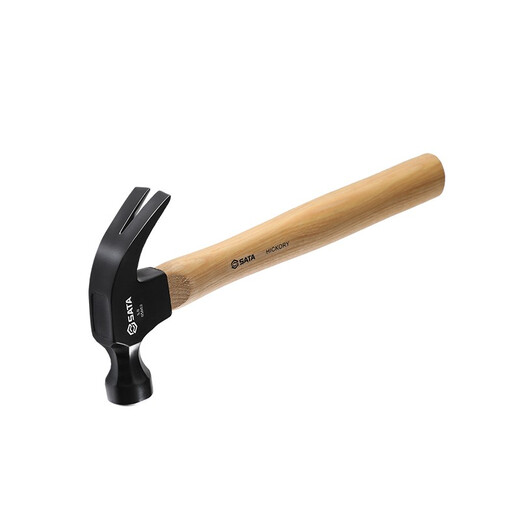 SATA Tools Home Woodworking Hammer Wooden Handle High Carbon Steel Hammer Construction Site Hammer Claw Hammer 05601 05602 Wooden Handle Claw Hammer 1 Pound 05602