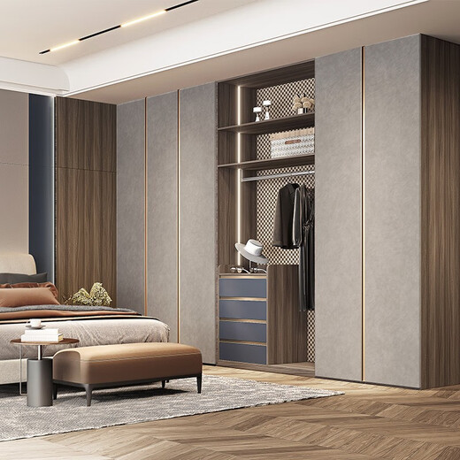 Sophia Wardrobe Modern Simple Whole House Customized Master Bedroom Overall Wardrobe Cloakroom Storage Cabinet Storage Cabinet Furniture RMB/square meter