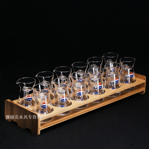 MARTIGUES small wine glass dispenser, one pot, one cup, wine set with logo, 10ml white wine glass, spirit glass, with label, 6 10mL, 6 80mL wine dispensers