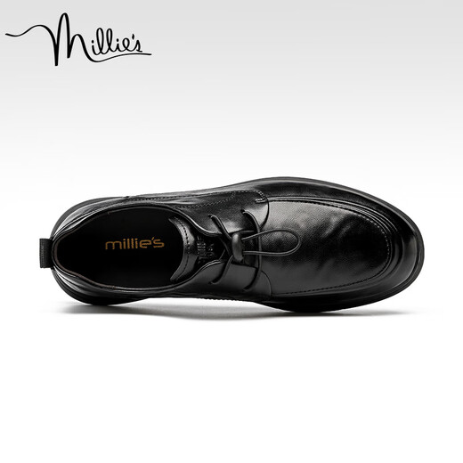 Millies Chaussures de commerce simples et polyvalentes pour hommes Commutation de chaussures en cuir décontractées pour hommes U1278 Black 42