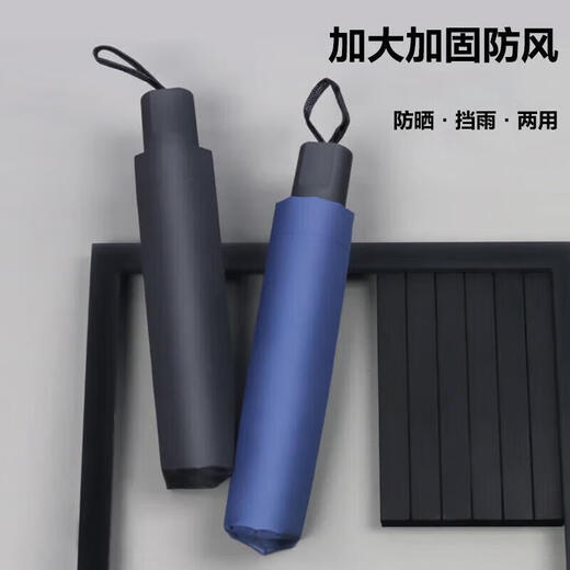 Manual umbrella, thickened and strong, windproof, sunny and rainy, sun protection, UV protection, parasol, random delivery, manual black, 8 ribs