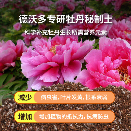 Devodoro peony special nutrient soil 15L gardening green plant potted flower soil organic flower organic planting flower fertilizer soil