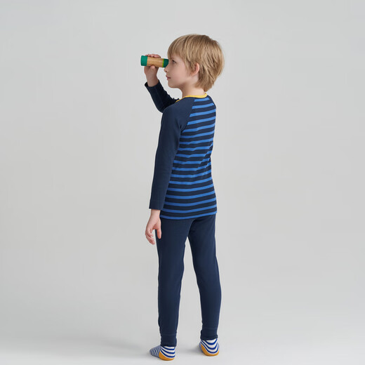Aimer kids admiring children 23AW warm sun new style men/girl single-layer round neck long sleeves/single-layer trousers AK173C983 top airplane 90