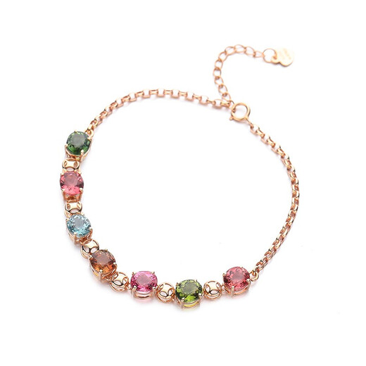 Xuan Song Caibao Green Red Bracelet Diamond Gemstone Inlaid Hand Decoration Picture Color Decoration Picture Color