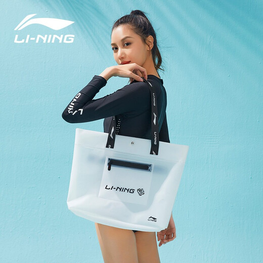 李宁（LI-NING）游泳包女 干湿分离防水子母健身泳包 ins风度假单肩手提包沙滩包 727蓝色
