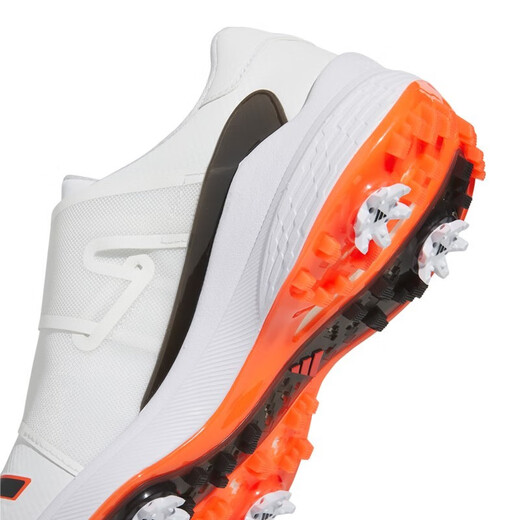 Adidas golf shoes men's ZG23 series new fashion lightweight anti-slip water-splashing BOA comfortable sports shoes GY9716 white/number one black/semi-fluorescent red 45