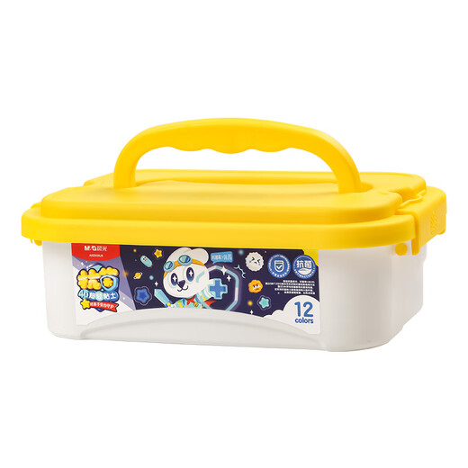 Morgenlicht (m/g) Schreibweiche Antibakterielle Ultra-Licht-Ton-Kinder ungiftiger farbenfrohe Schlamm Plastikine Clay Clay Kindergarten Grundschule Schüler Spielzeug 12 Farbbox enthalten Werkzeuge Geburtstagsschule enthalten
