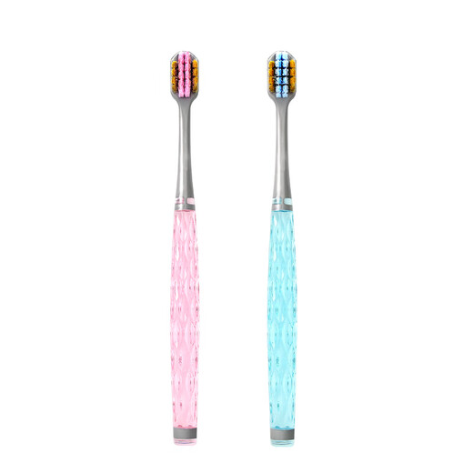 Bamboo Salt Cloud Sense Care Soft Adult Toothbrush 2 Pack High Density Fine Soft Bristles for Teeth Cleaning