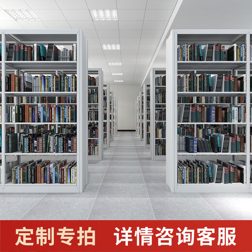 Tang Ji steel bookshelf school library bookstore reading room living room home floor-standing single-sided data rack steel furniture custom shot