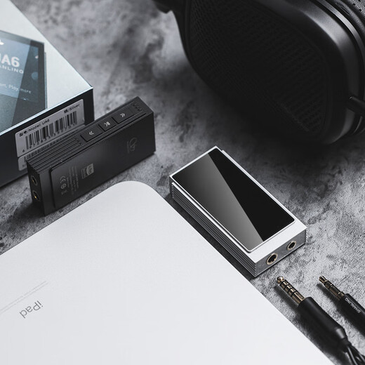 SHANLING UA6 small tail decoder amp hifi decoder audio amplifier TYPEC replaceable cable 4.4mm+3.5mm built-in 220mAh lithium battery titanium color