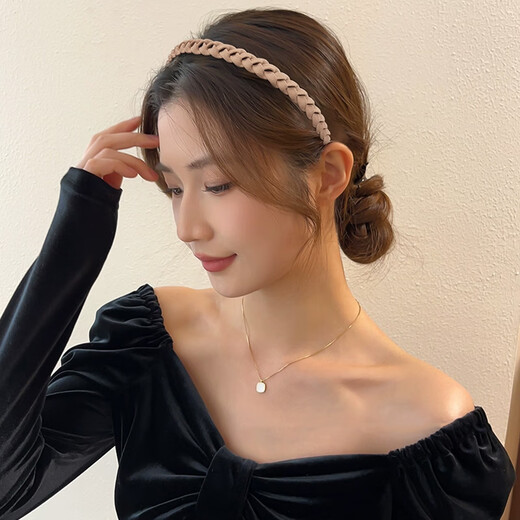 Hair bundle headband for women 2025 new face wash special hair pressure headband high-end toothed anti-slip broken hair clip headband black twist hairband anti-slip and does not strangle hair