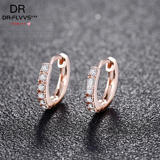 DL 1998 Fat Donglai same style earrings 18k gold 18 Moissanite earrings AU750 rose gold temperament ear bone buckles 18K yellow l rose gold earrings 11mm single