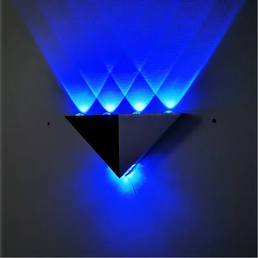 Yilin (yilin) led wall lamp modern simple creative corridor aisle bar club KTV background wall decoration colorful color-changing light 5W blue light high-brightness model