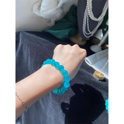 Tingbai 11-12mm natural amazonite bracelet Maldives blue summer crystal bracelet for women niche