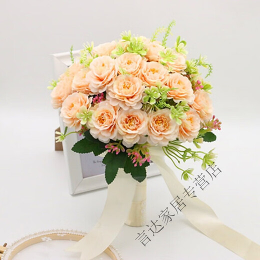 CLCEY new style forest camellia bud simulated white rose wedding photography photography bride wedding engagement holding flower bouquet bridesmaids