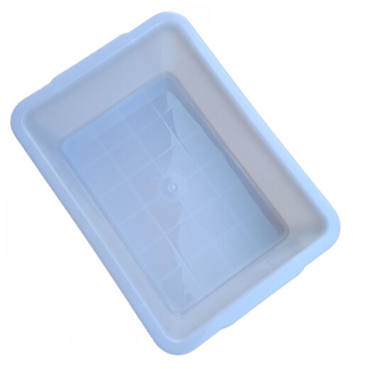 Shixi Cat Thickened White Plastic Basin Rectangular Basin Frozen Basin Food Basin Raising Turtle Basin BBQ Braised Vegetable Storage Basin [Extra Thick 684] 55.5*38.5*15cm