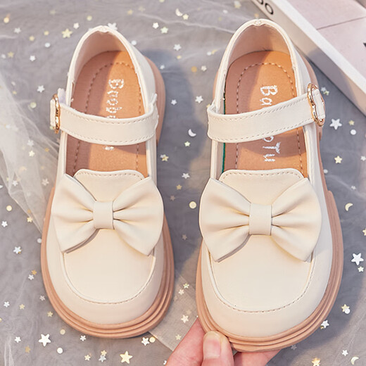 LINGLI Girls' Shoes Spring and Autumn 2025 New Girls Princess Shoes Children's Performance Small Leather Shoes British Style Single Shoes for Middle and Large Children Black 35