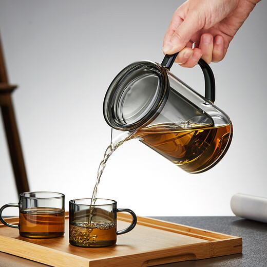 Mesni Glass Tea tasse de thé à thé de séparation d'eau de séparation d'encre couleur créativité Brewing Tea tasse avec eau filtrée tasse de fleur de fleur tasse de thé Kung Fu Set Moke tasse 690 ml