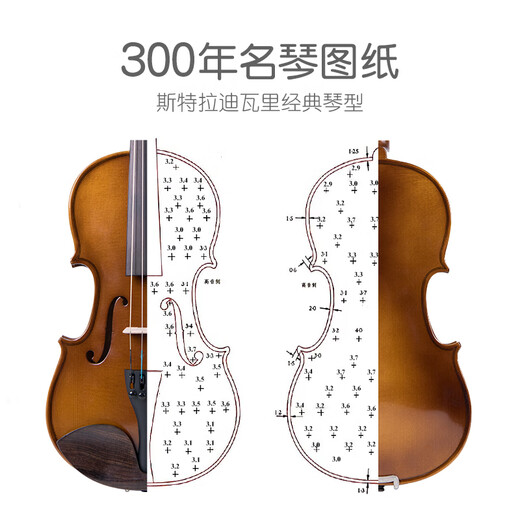 Lesmander (ANGELVIOLIN) Violin Solid Wood Grading Professional Children's Beginners Handmade Italian Crafts Adult L003A4/4