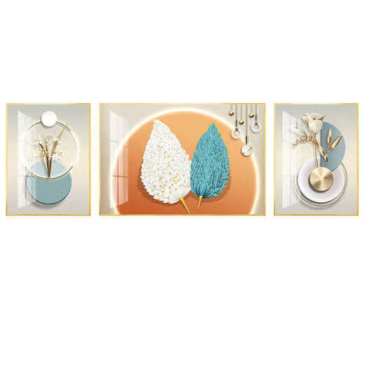 Yaoshijia peinture de salon décoration peinture moderne simple light luxury canapé fond mur haut de gamme 2025 Nouvelle peinture en porcelaine cristalline suspendue peinture murale JD15863 gauche et droite 30 * 40 Middle 60 * 40 PEINTURE INCLAPE DE DIAMENT MADE