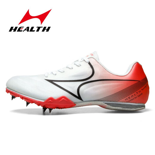 HEALTH spikes track and field middle and short running shoes male and female students professional competition sports track and field spike shoes 181S 181s white gradually blue 38