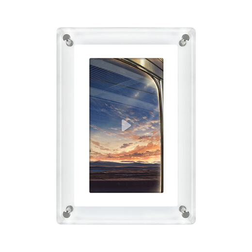 FAN HOME Acrylic electronic photo frame photo album digital digital high-definition display photo photo video player smart table setting unplugged automatic recycling gift frame 57 inches 5 inches - 1200mh battery 4GB memory (gravity induction automatic rotation)