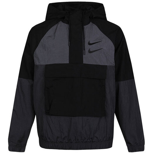 耐克（NIKE）七夕礼物秋外套男女运动休闲大口袋双钩套头夹克 CU3886-DJ0477 黑色DJ0477-011 S