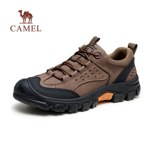 骆驼（CAMEL）男鞋 厚底增高透气防滑徒步登山鞋防撞耐磨运动休闲工装鞋男士 G13A379175 棕色 42
