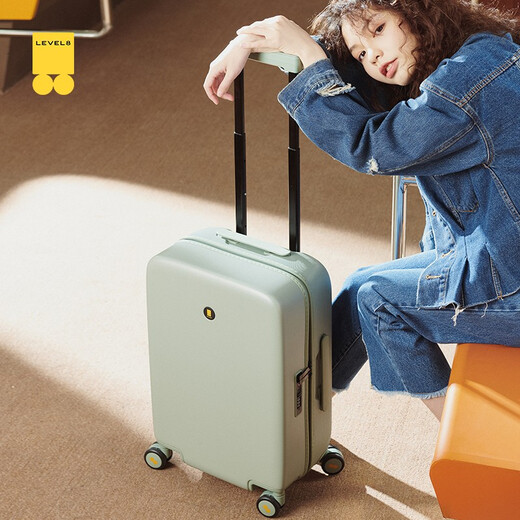 Horizon 8 (LEVEL8) suitcase, men's and women's coded suitcase, 24-inch Covestro PC trolley case NONO series, Eucalyptus green