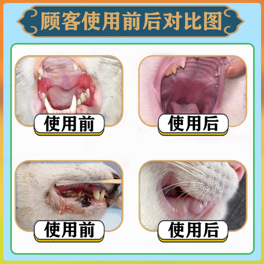 Cat stomatitis special medicine i medicine cat stomatitis spray 2801 A cat's rotten mouth, drooling, red, swollen and inflamed gums, oral ulcers and bad breath special anti-inflammatory and analgesic spray azole, single box, good effect, fear of not enough, antibiotics included