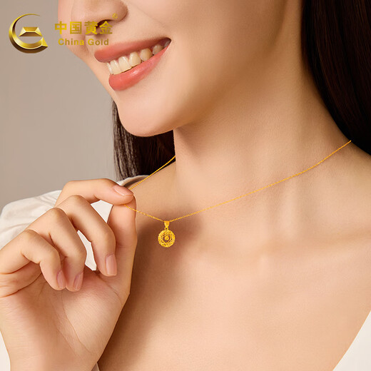 CHINA GOLD K gold necklace dream catcher Mobius chain clavicle chain for mother and wife birthday gift about 1g