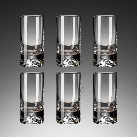 Lugaris white wine glass set, light luxury household 2 liang high-end wineware, light luxury crystal glass 100ml wine cup wine dispenser, iceberg crystal 2 liang cups 100ml 6 pieces