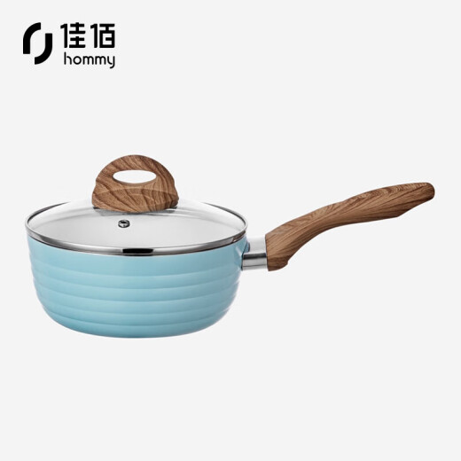 Jiabai milk pot non-stick pot food supplement instant noodle pot cooking noodle pot milk pot induction cooker gas 18cm blue small soup pot