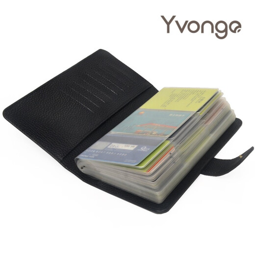 韵歌（Yvongo）多卡位牛皮真皮卡包大容量男款卡片包收纳银行卡女款名片本卡夹卡套