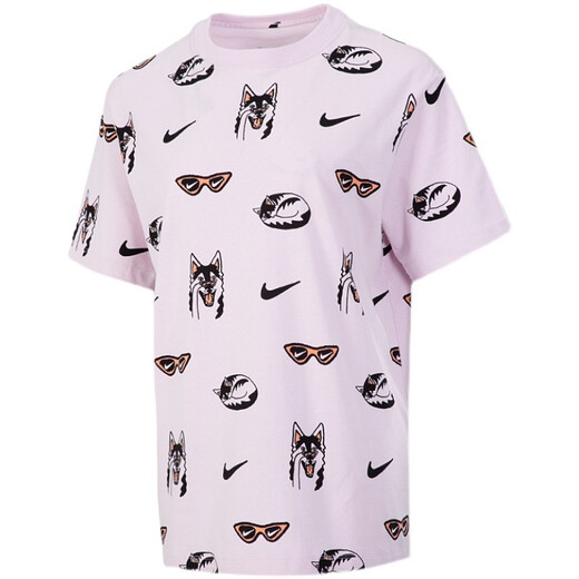 Nike (Nike) Frauen neue Sportarten, lässig, bequem, Fitness, atmungsaktive, losen runden Hals kurzärmelig T-Shirt CD9635-010 DJ1833-695 L