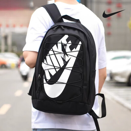 Nike (NIKE) student schoolbag backpack large capacity men's and women's travel junior high school high school college men's sports backpack DV1296-010_main picture classic model_large capacity_ F