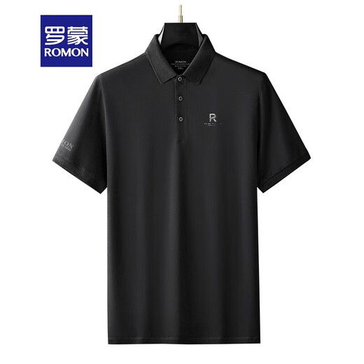 ROMON (ROMON) new short-sleeved T-shirt for men's summer half-sleeved polo base shirt for middle-aged and young business casual classic lapel fashion model lapel short * sleeve 22#xsx9209 white M90120Jin [Jin equals 0.5 kg]