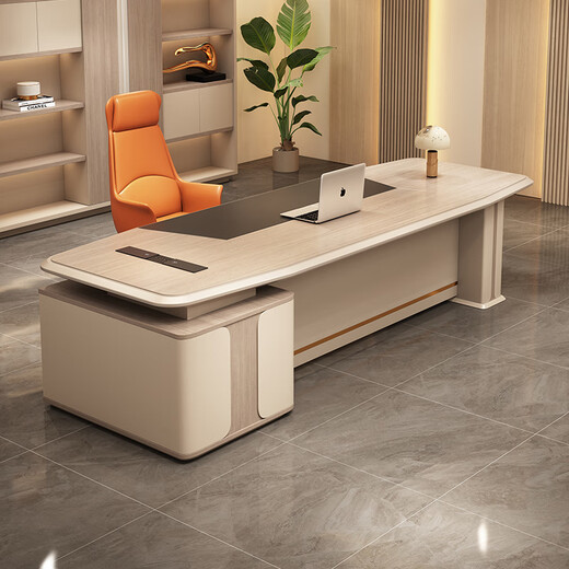 Guiqiu New Boss Desk Office Chair Combination Simple Modern Computer President Desk Executive Desk Supervisor Manager Desk 1.6 Meter Boss Desk