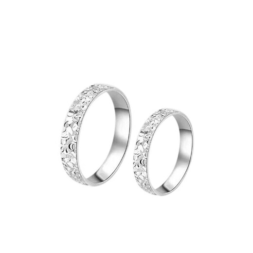 MZMZpt950 platinum ring pair ring crushed ice platinum couple ring seeking engagement birthday gift for girlfriend and wife light luxury model-single ring (male/female)
