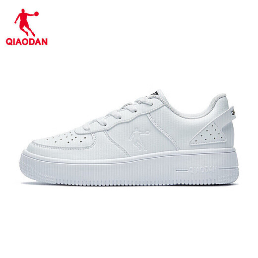 Jordan women's shoes, leather sports shoes, leather face casual trends, versatile Air Force No. 1 thick sole height-enhancing white shoes