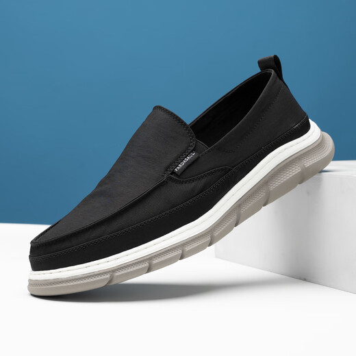 Pardasau (Pardasau) cloth shoes men's 2023 new autumn breathable ice silk quick-drying lightweight casual and odor-proof men's one-legged canvas shoes gray 40