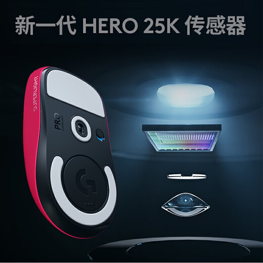 罗技（G）GPW二代无线游戏鼠标电竞狗屁王2代PRO X SUPERLIGHT有线双模宏设置轻量化63g机械可编程 送男友 GPW二代 粉色+大桌垫+鼠标包