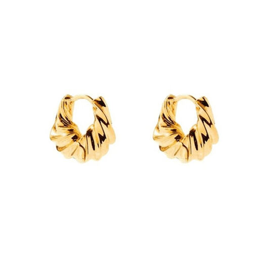 Xiaose girls earrings high-end niche new French retro threaded geometric twist earrings women's fashionable design earrings retro threaded earrings