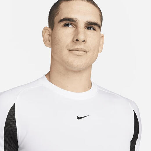 
Nike (NIKE) men's sports T-shirt top moisture-absorbent and sweat-free quick-drying mesh breathable lightweight fashion DV9734 white/black/black/black M