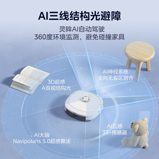 美的扫地机器人扫拖一体 灵眸W20洗地机器人水箱版 履带式活【官翻机】 W20 Pro白-水箱版