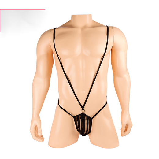 Confidential delivery of sexy underwear, perverted masturbation, fully transparent men's adult products, men's thong, white, sexy underwear, thong, men's one-piece suspenders, hoops, sexy transparent T-pants, one size fits all