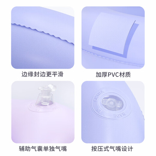 B.Duck小黄鸭儿童游泳圈腋下充气异形圈3-6岁游泳装备初学防侧翻救生圈